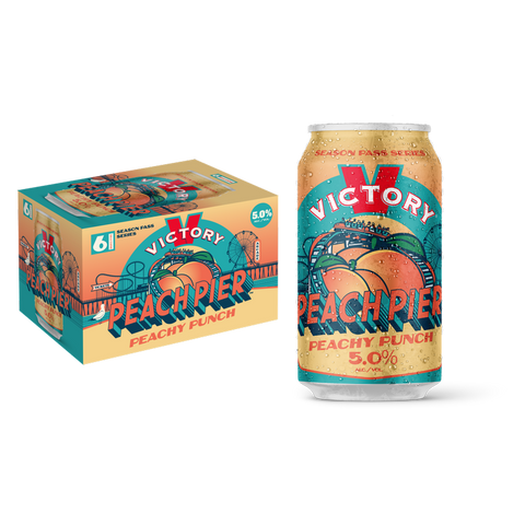 Victory Peach Pier 6pk 12oz Can