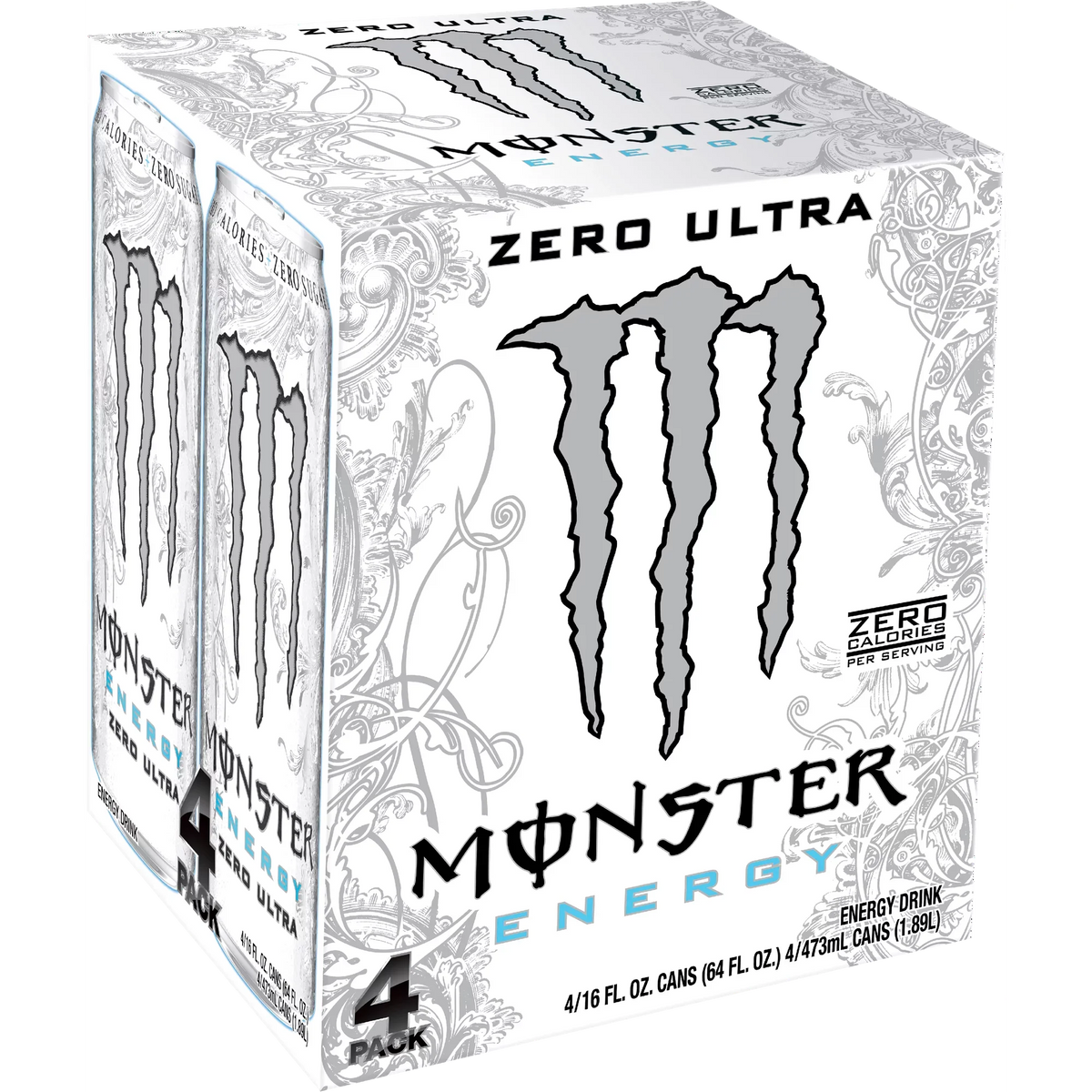 Monster Energy, Zero Ultra, Energy Drink, 16 fl oz, 4 Pack