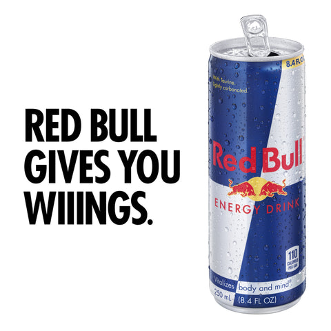 Red Bull Energy Drink, 8.4 fl oz, Pack of 4 Cans