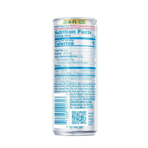 Red Bull Sugar Free Energy Drink, 8.4 fl oz, Pack of 12 Cans