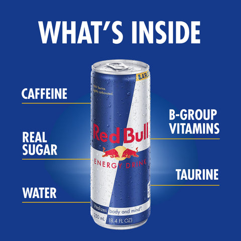 Red Bull Energy Drink, 8.4 fl oz, Pack of 12 Cans