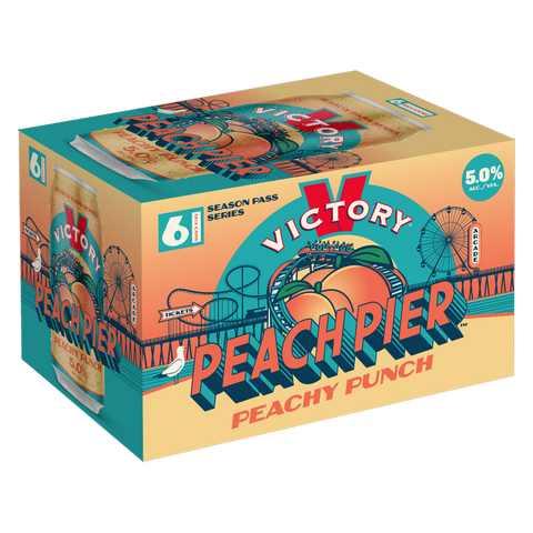 Victory Peach Pier 6pk 12oz Can