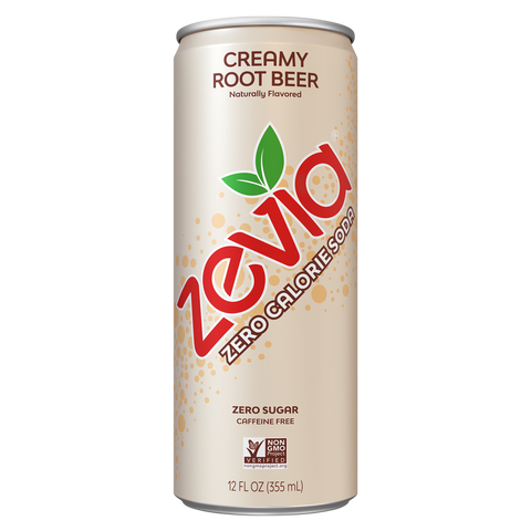 Zevia Soda 12OZ Sleek - Creamy Root Beer